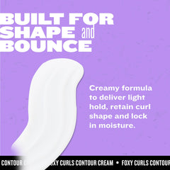 Bed Head Foxy Curls Contour Cream texture close-up shows anti-frizz finish.