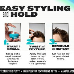 Bed Head Manipulator ideal para cabello corto, aporta estructura y control.
