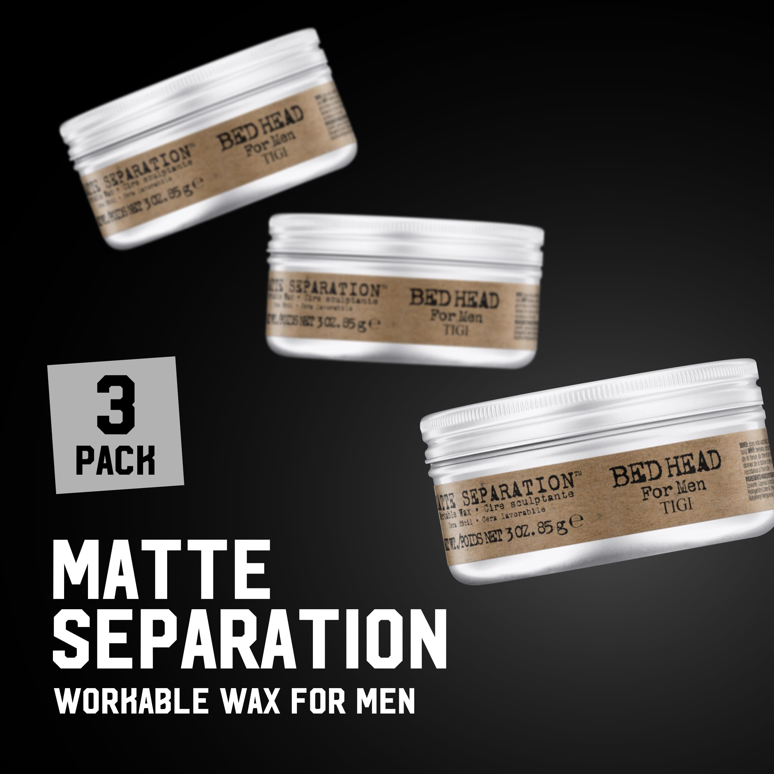 Bed Head Matte Separation Workable Wax on dry hair delivering matte finish and control