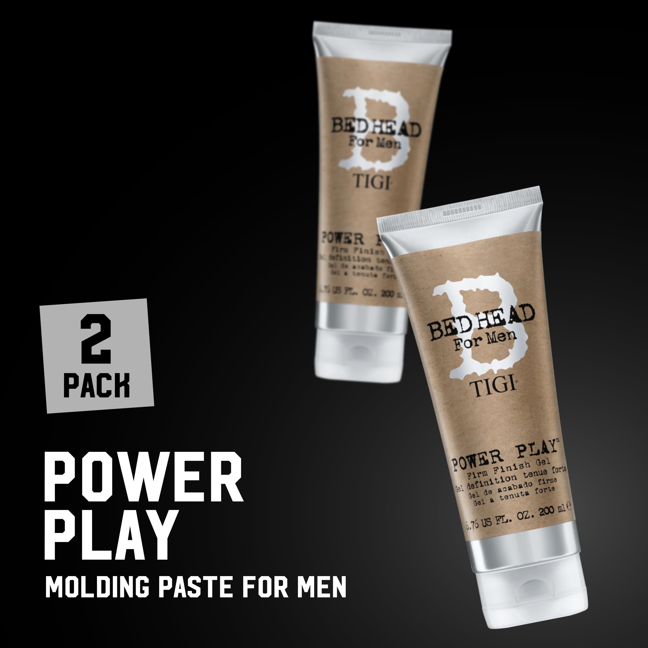 Bed Head Power Play Gel, fijación firme para estilos que se mantienen.