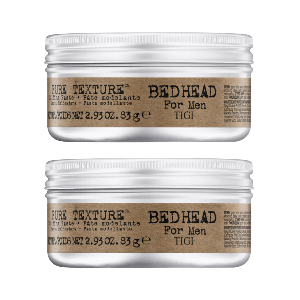 Bed Head Pure Texture Molding Paste on damp hair creates controlled texture.