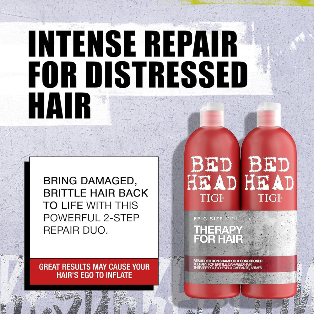 Bed Head Resurrection Shampoo, forma-espuma, cabello suave tras cada lavado.