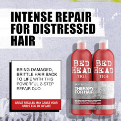Bed Head Resurrection Shampoo, forma-espuma, cabello suave tras cada lavado.