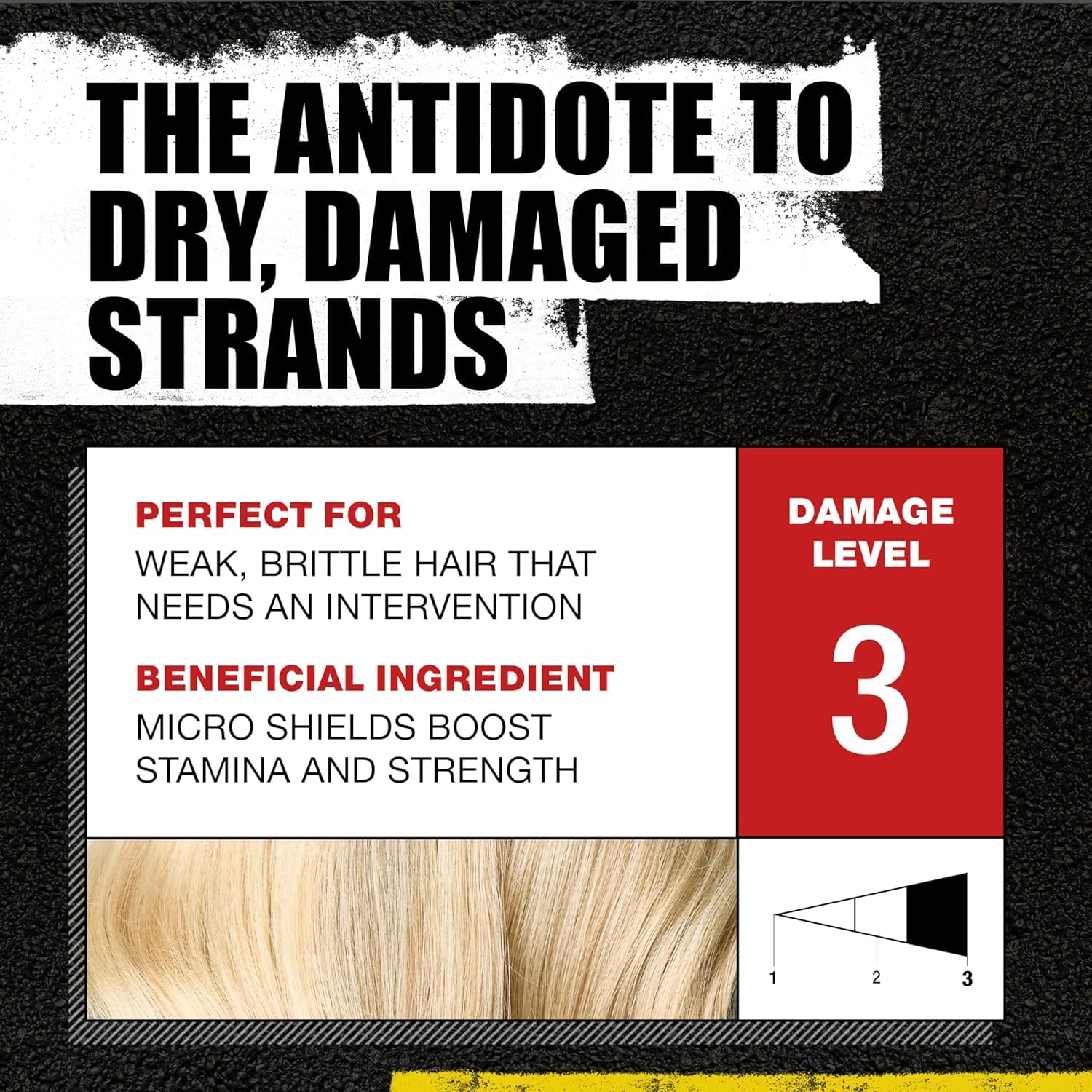 Bed Head Resurrection Shampoo, textura-sedosa, hidratación profunda para cabello dañado.