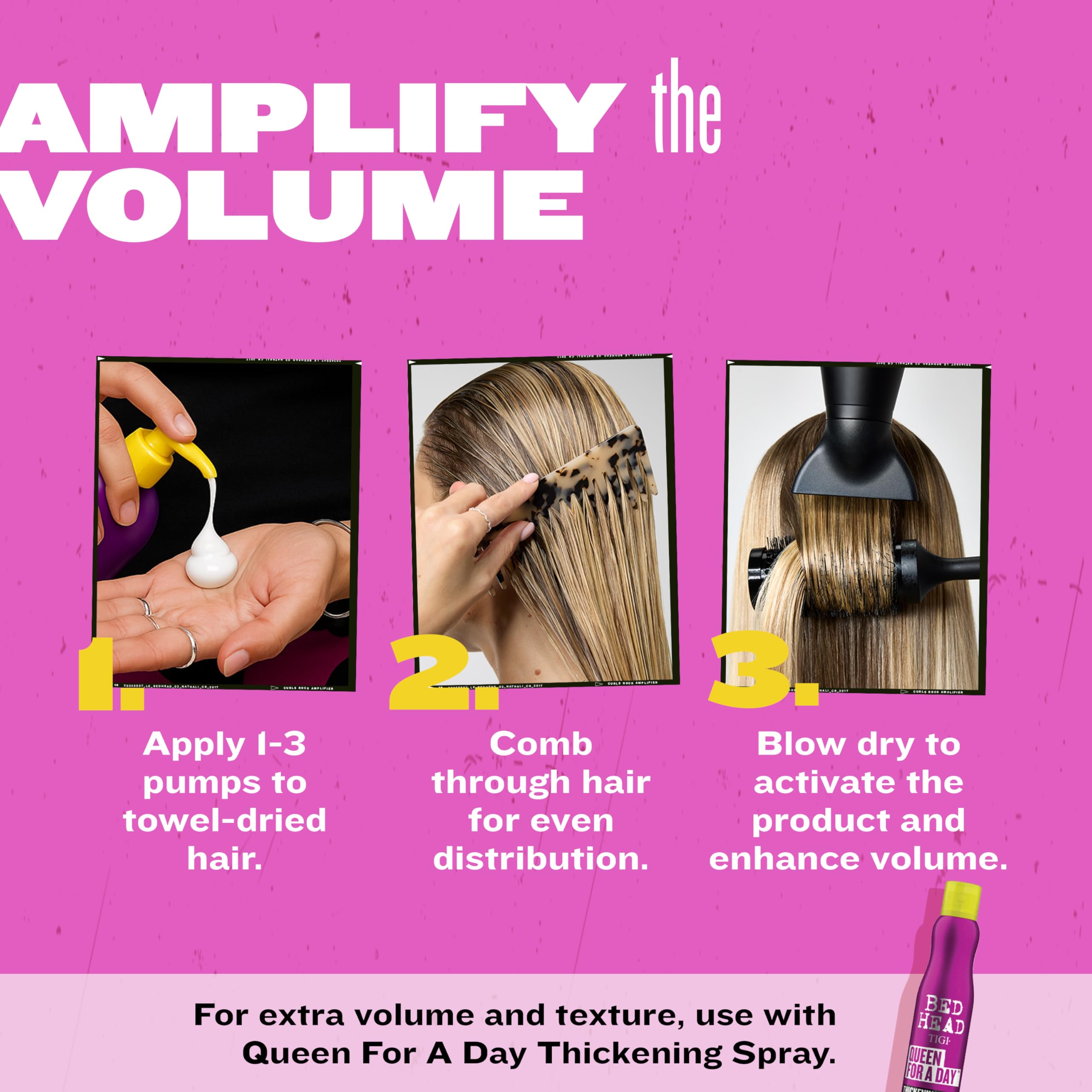 Bed Head Small Talk humidity control helps maintain style.