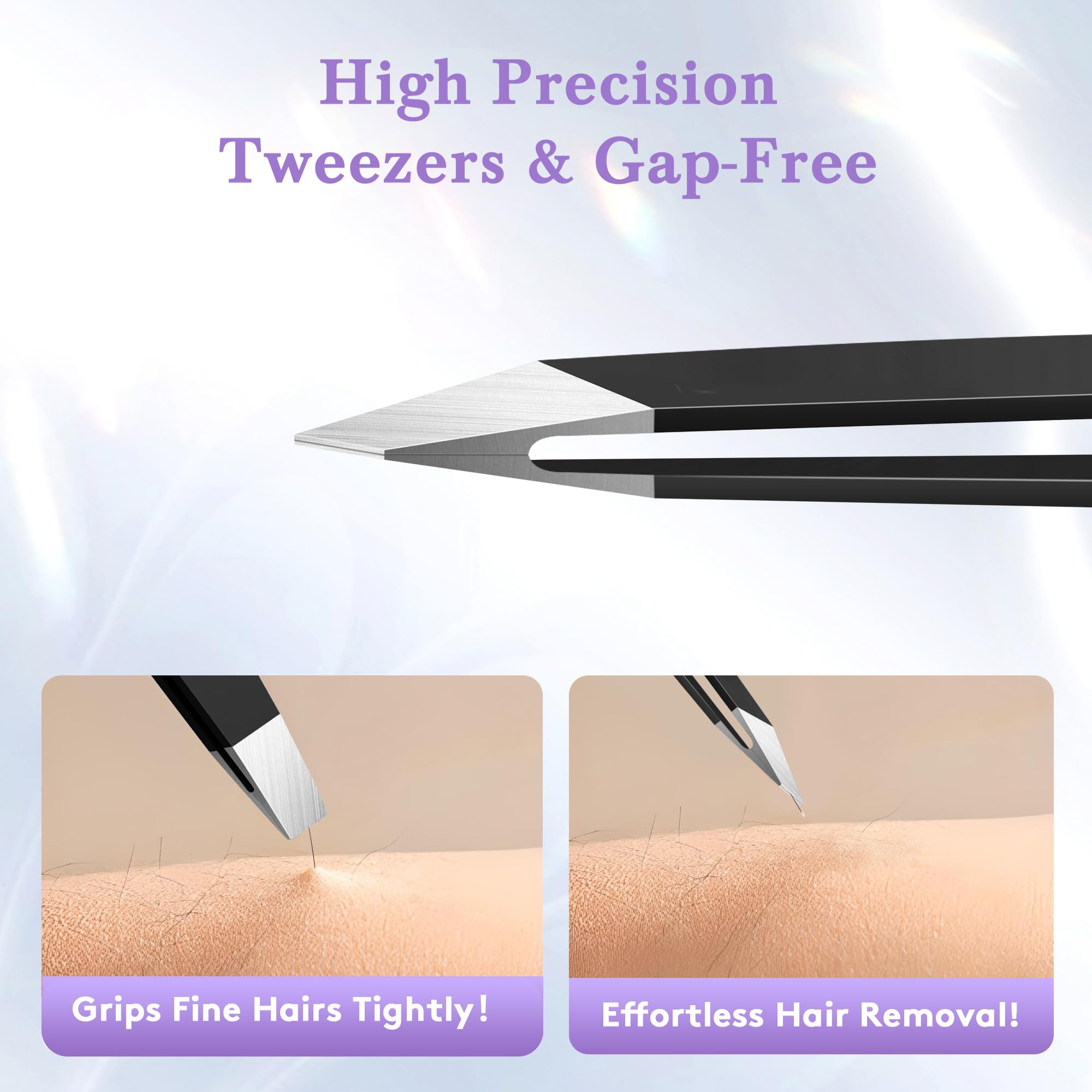 bedace tweezers flat-mouth clip for precision plucking around brows and lashes