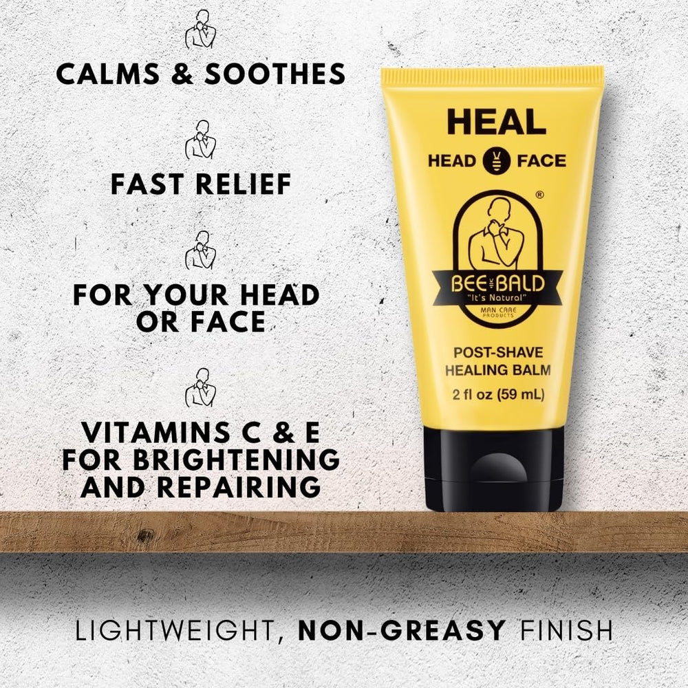 Close-up of Bee Bald HEAL cream texture for quick relief