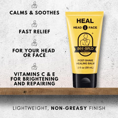 Close-up of Bee Bald HEAL cream texture for quick relief