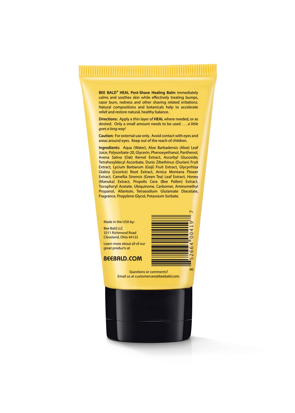 Soothing Bee Bald HEAL provides skin relief after shaving bumps