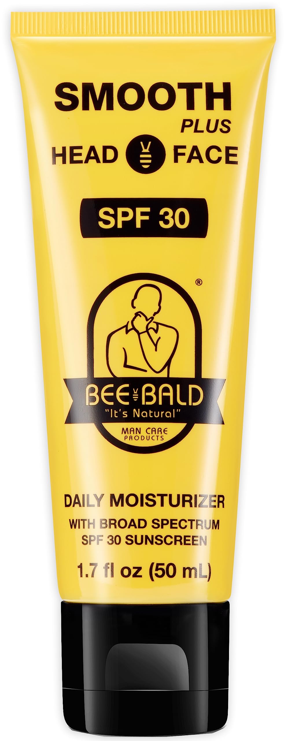 Bee Bald Smooth Plus bottle front showing SPF 30 protection for daily use.