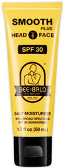 Bee Bald Smooth Plus bottle front showing SPF 30 protection for daily use.