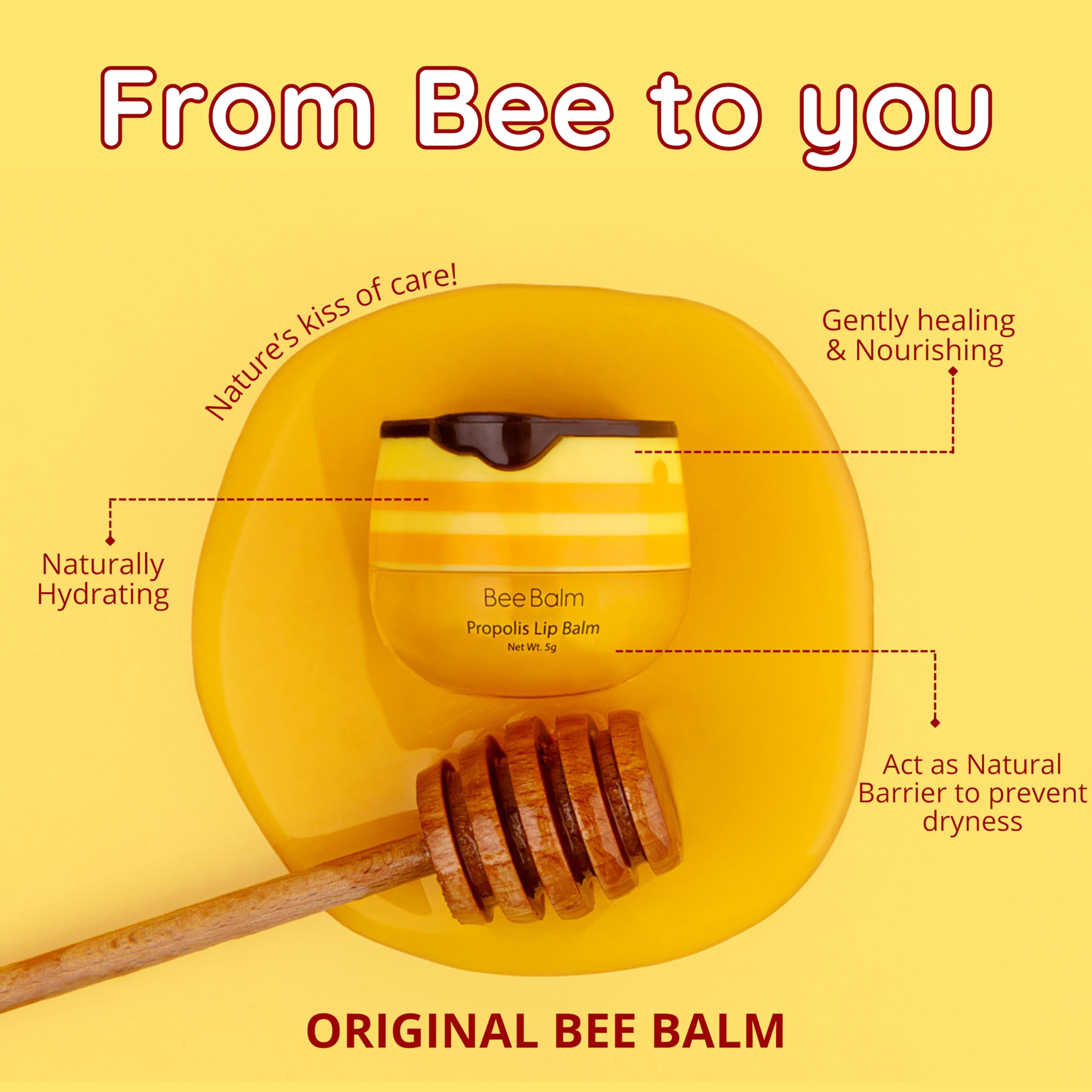 Uso diario de Bee Balm Original para textura suave.