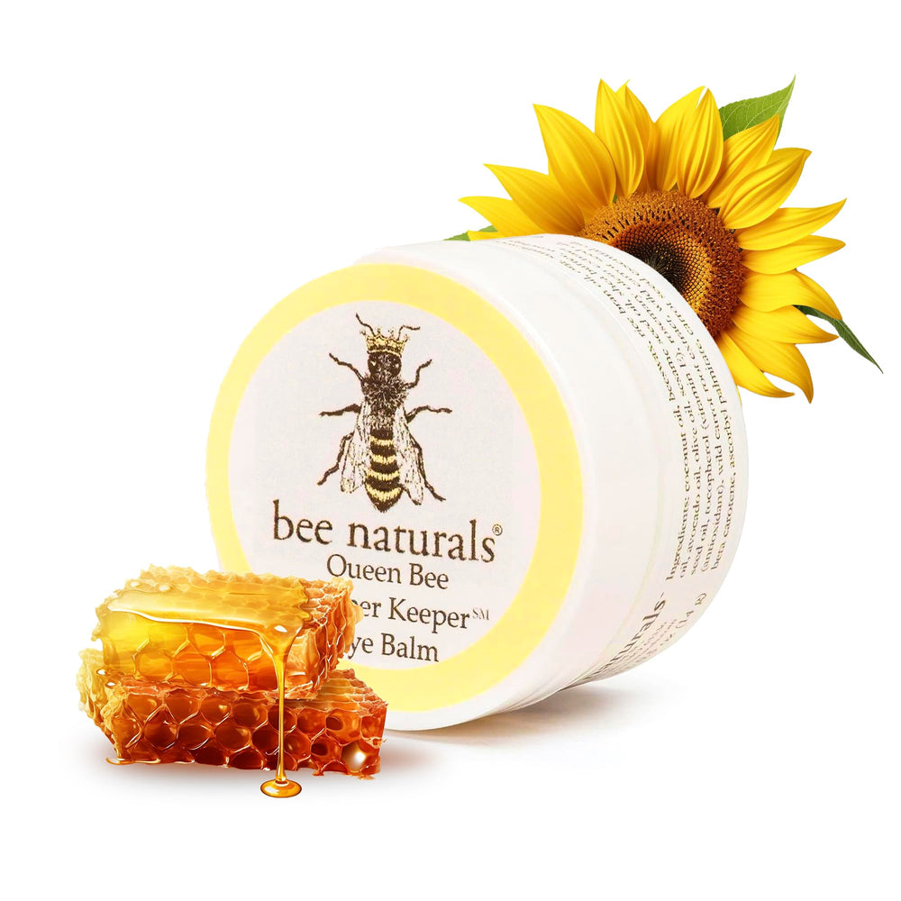 Bee Naturals bálsamo ocular, aplicación suave para ojos cansados.