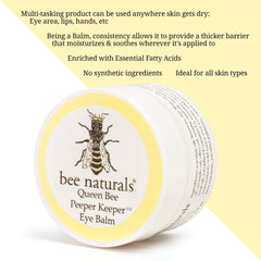 Bee Naturals bálsamo ocular con cafeína, ayuda a activar la circulación.