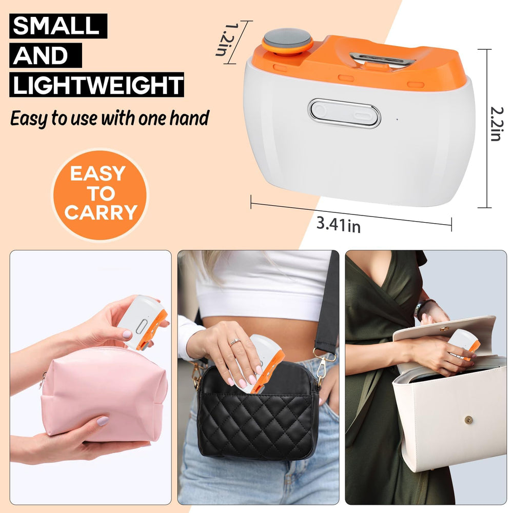 Beefire nail clipping storage compartment demonstrates automatic catch and easy disposal.
