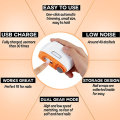 Beefire nail polisher detail lid highlighting 2-in-1 functionality.