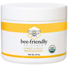 BeeFriendly Organic Face Cream jar close-up – deeply hydrating daily facial care