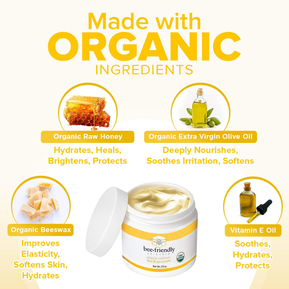 BeeFriendly Organic Neck & Décolleté Cream – nourishes delicate skin
