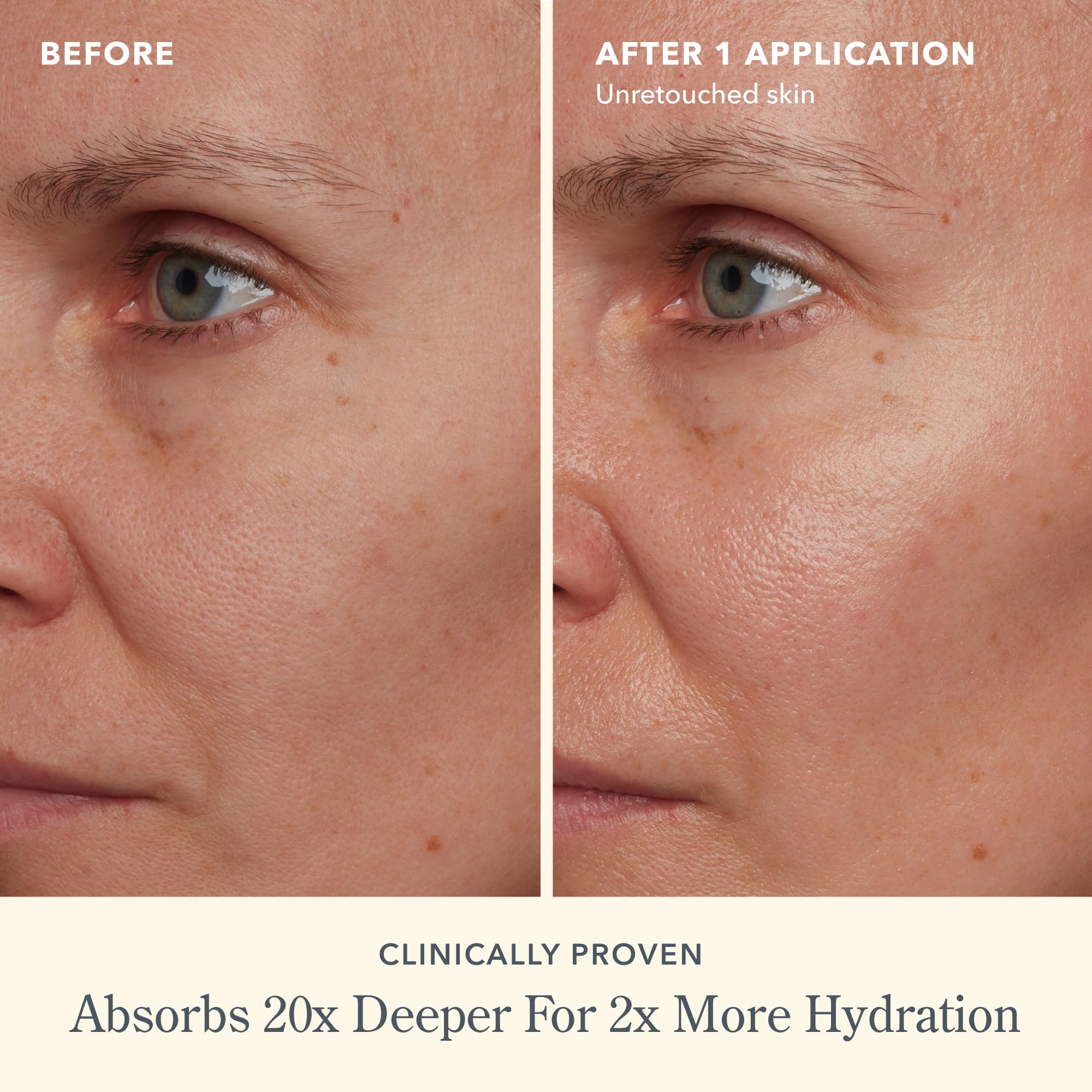 Beekman 1802 oil being applied around the cheek area for nourishment