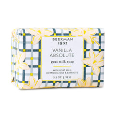 Beekman 1802 Goat Milk Soap hand bar showing creamy lather for daily cleansing
