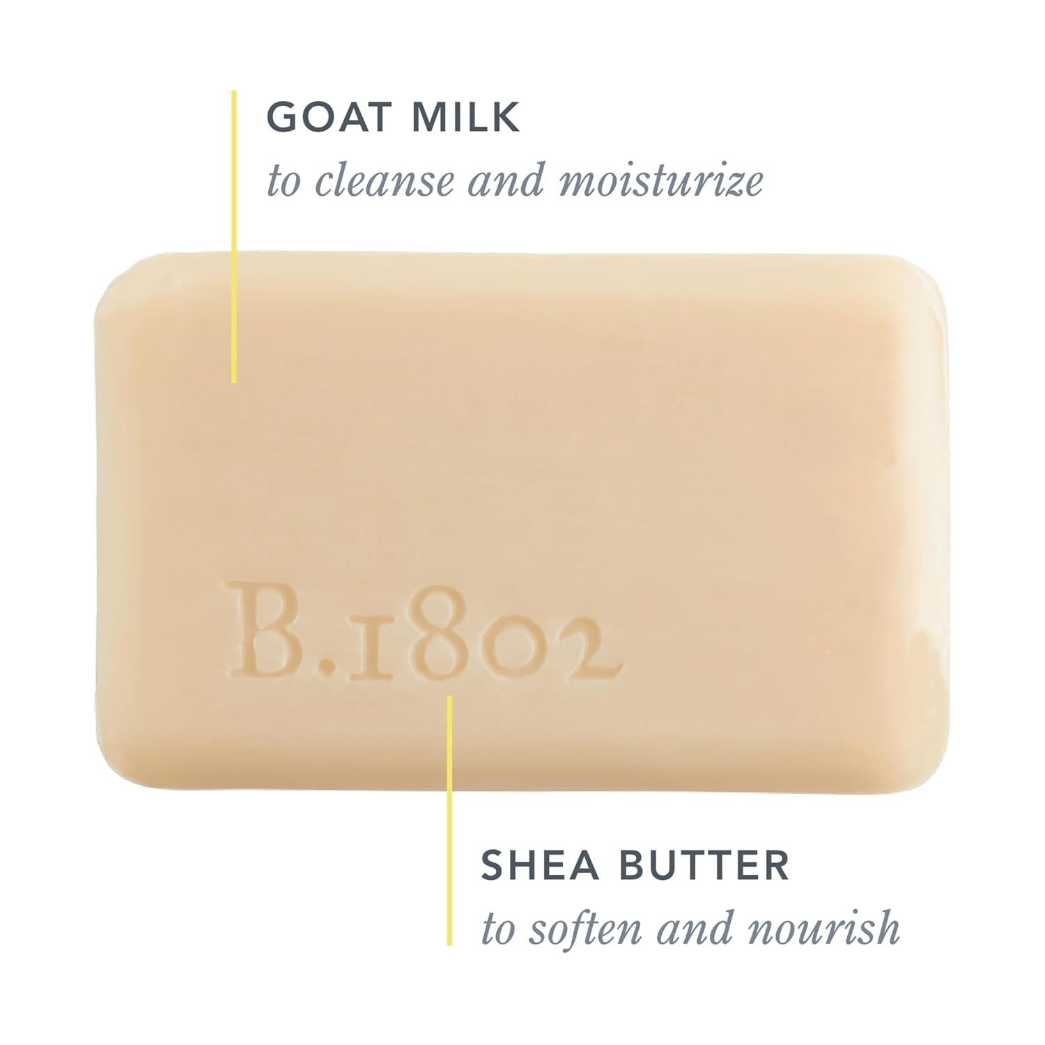 Beekman 1802 Jabón Leche Cabra textura cremosa para limpieza diaria sin irritación.