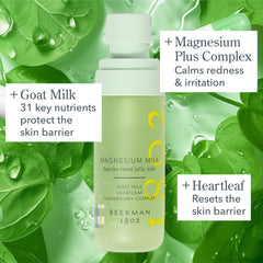 Beekman 1802 magnesium mist spray for gentle on-the-go refreshment.