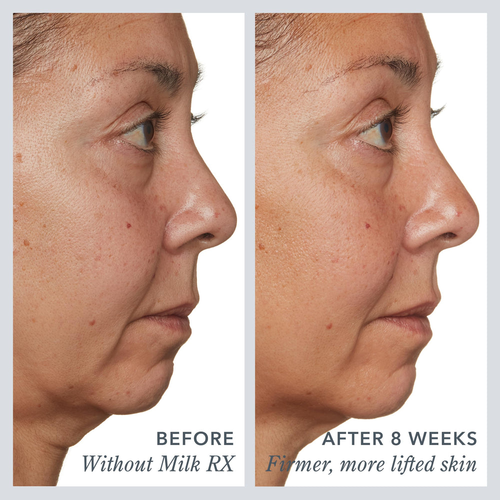 Beekman 1802 Milk RX cream texture close-up showing rich, creamy consistency.
