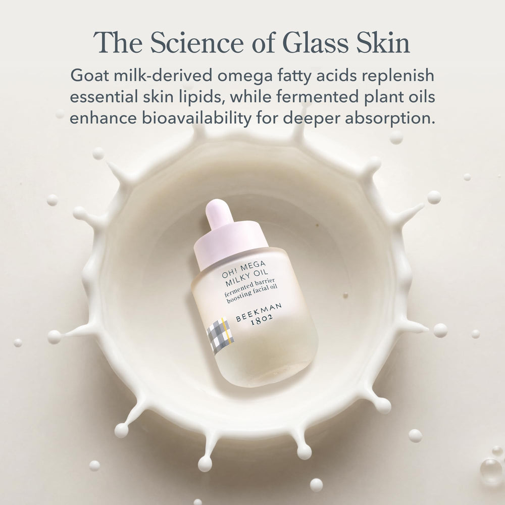 Fragrance-free seal indicating sensitive-skin safe Beekman 1802 Oh! Mega Milky.
