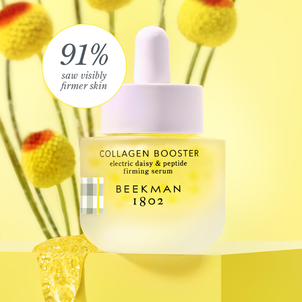 Peptide trio drops in Beekman 1802 serum ready for quick absorption