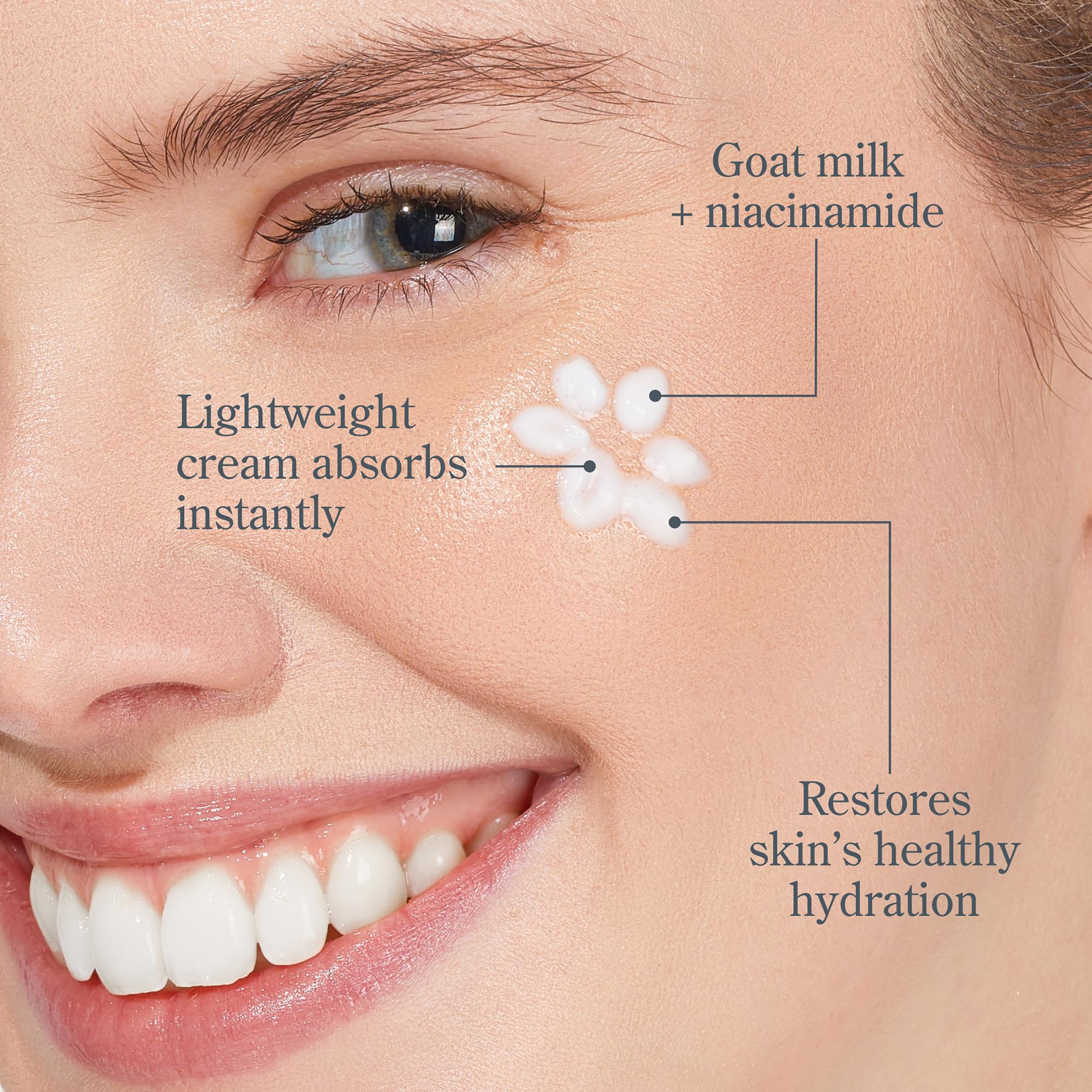 Beekman 1802 Bloom Cream texture close-up suggests quick absorption