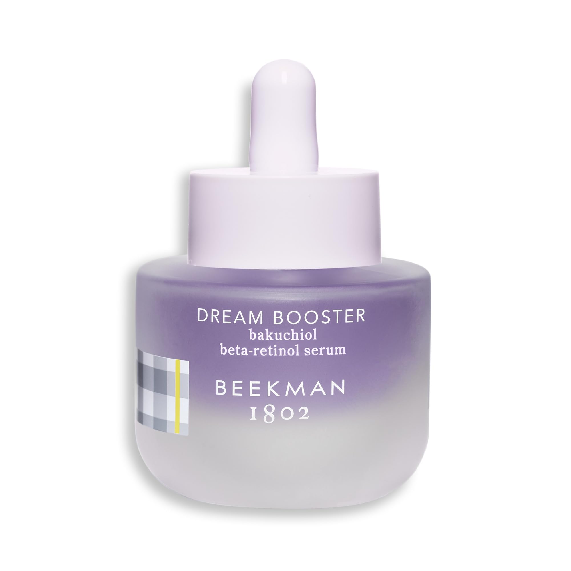 Beekman 1802 Dream Booster Bakuchiol Serum bottle, fragrance-free, gentle anti-aging care.