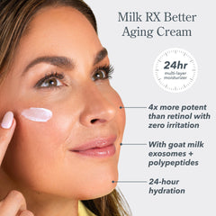 Beekman 1802 Goat Milk Exosome illustration highlights nourishing support for skin.