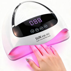 BEENLE 500W nail lamp front view showcases powerful performance for fast gel curing.