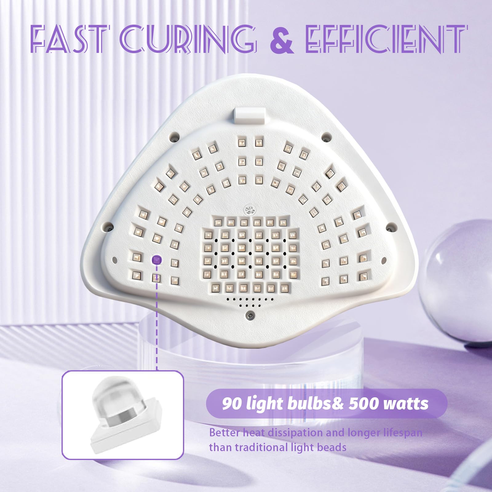BEENLE nail lamp LCD display shows remaining time for precise control.