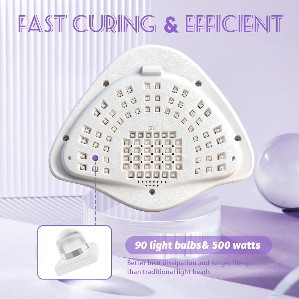 BEENLE nail lamp LCD display shows remaining time for precise control.