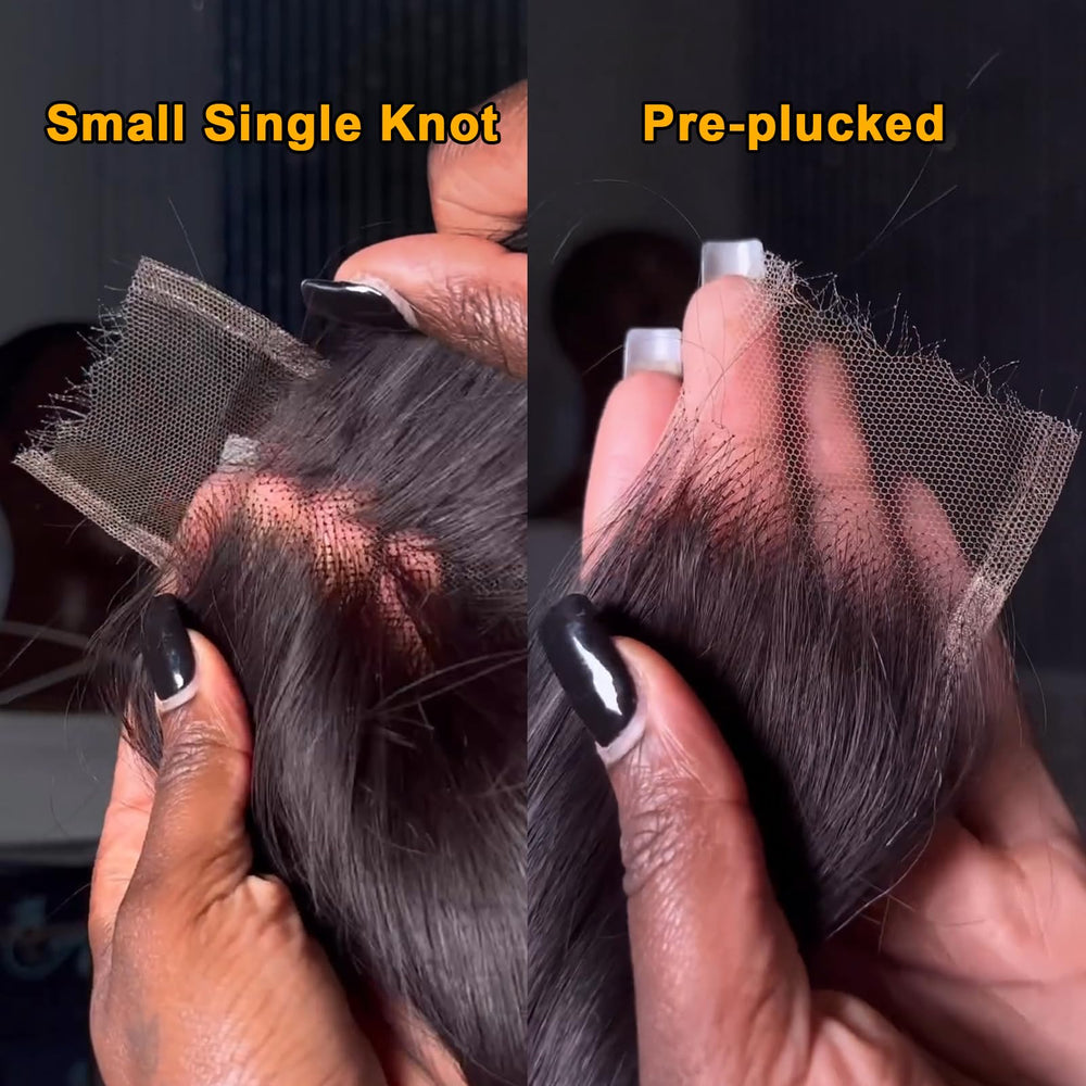 BeeOS 100 percent human hair natural black close-up demonstrates healthy shine and texture.