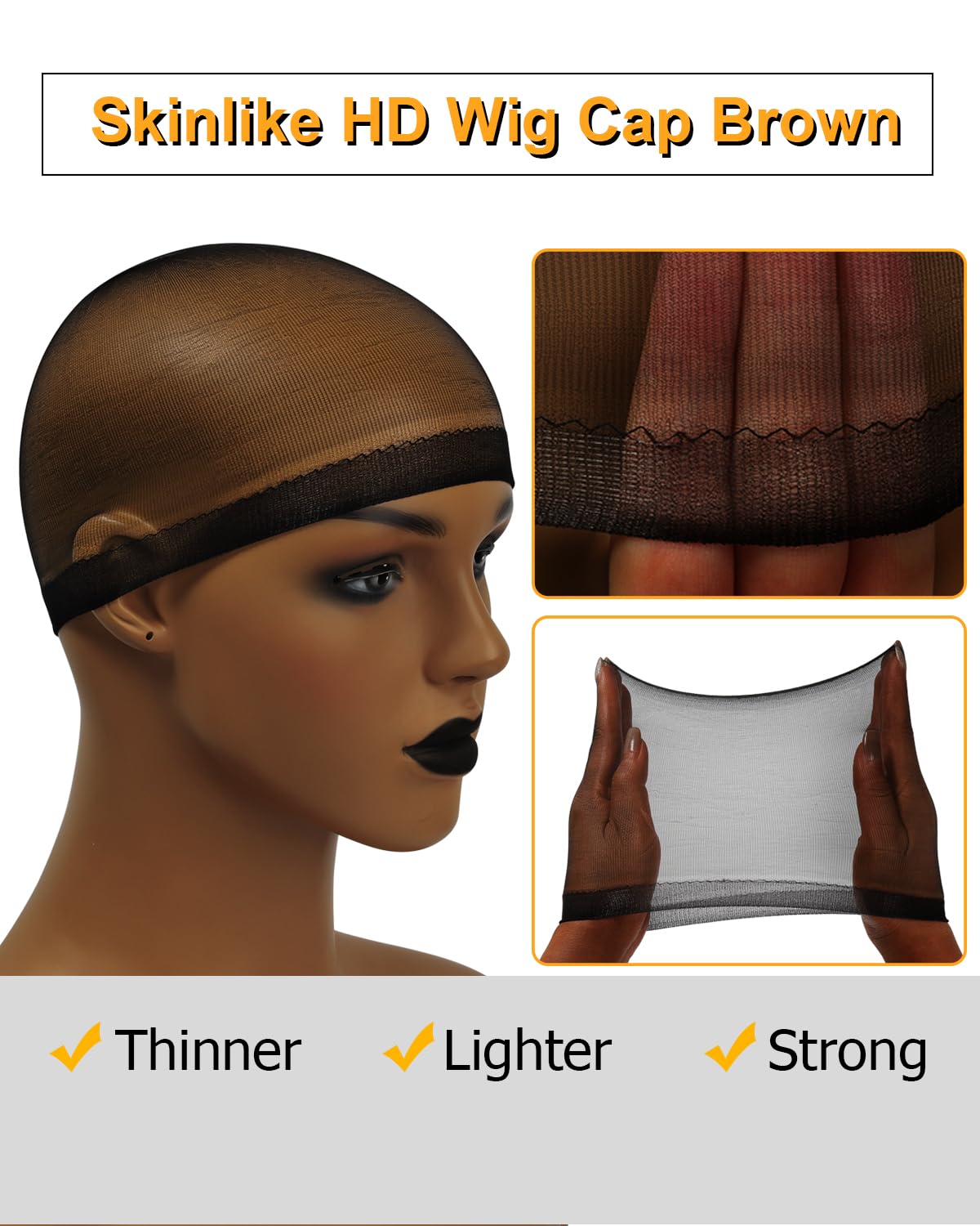 BEEOS wig cap with non-slip band keeps wig securely in place