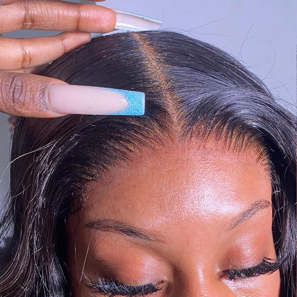 Beeos body wave HD lace closure option for voluminous curls.