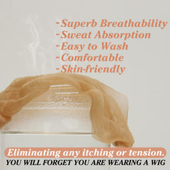 Beeos breathable cap fabric enabling all-day comfort under wigs.