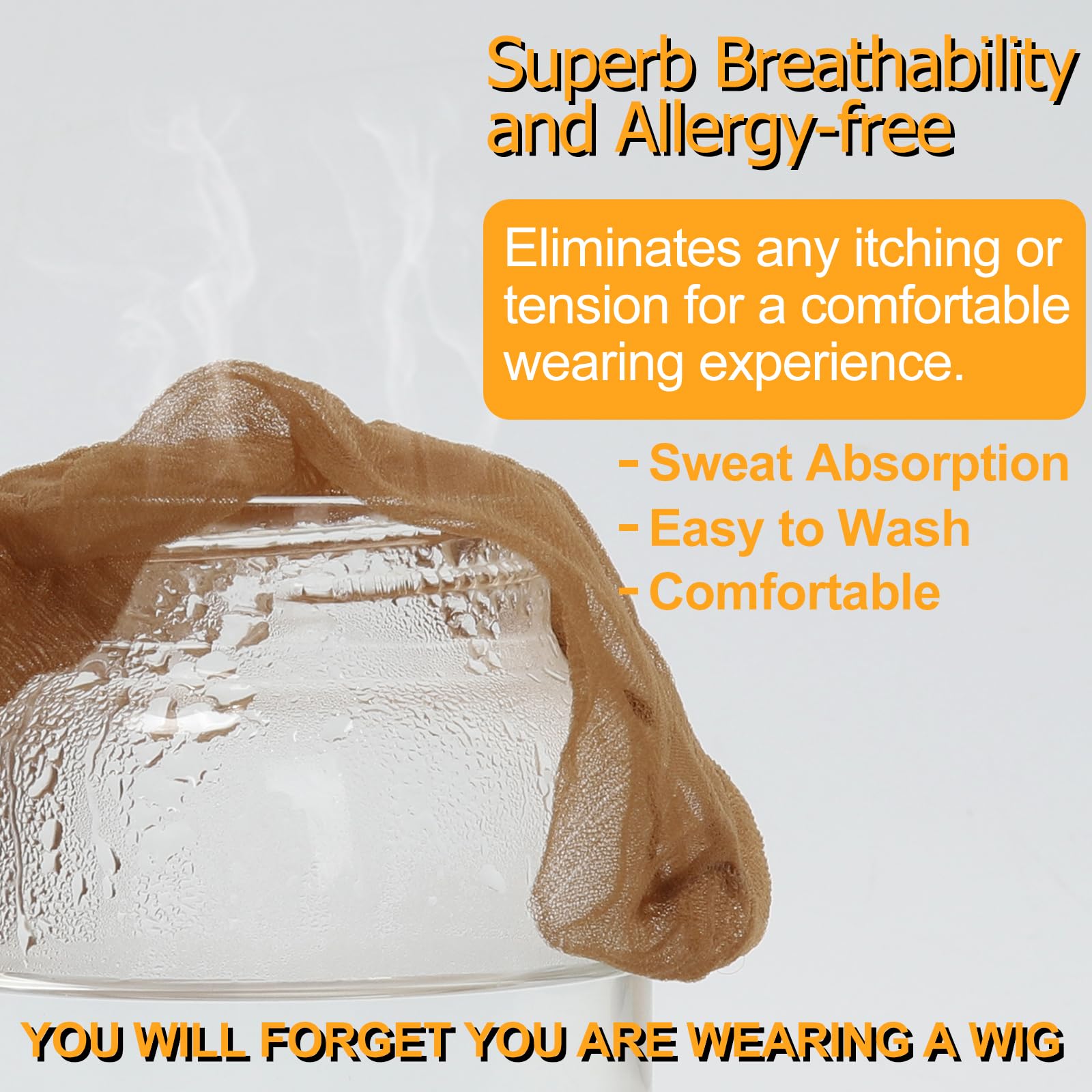 BEEOS invisible cap suitable for all wig styles and sizes