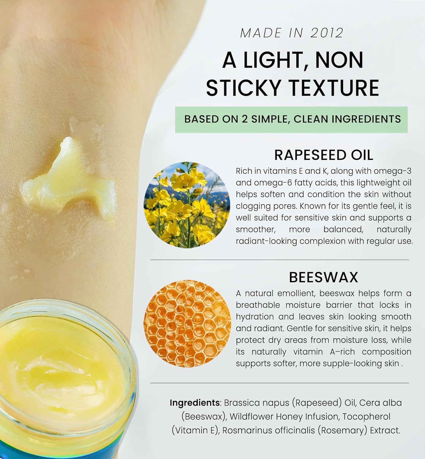Beesaluxe Beesalene Original honey infusion detail evokes gentle aroma.