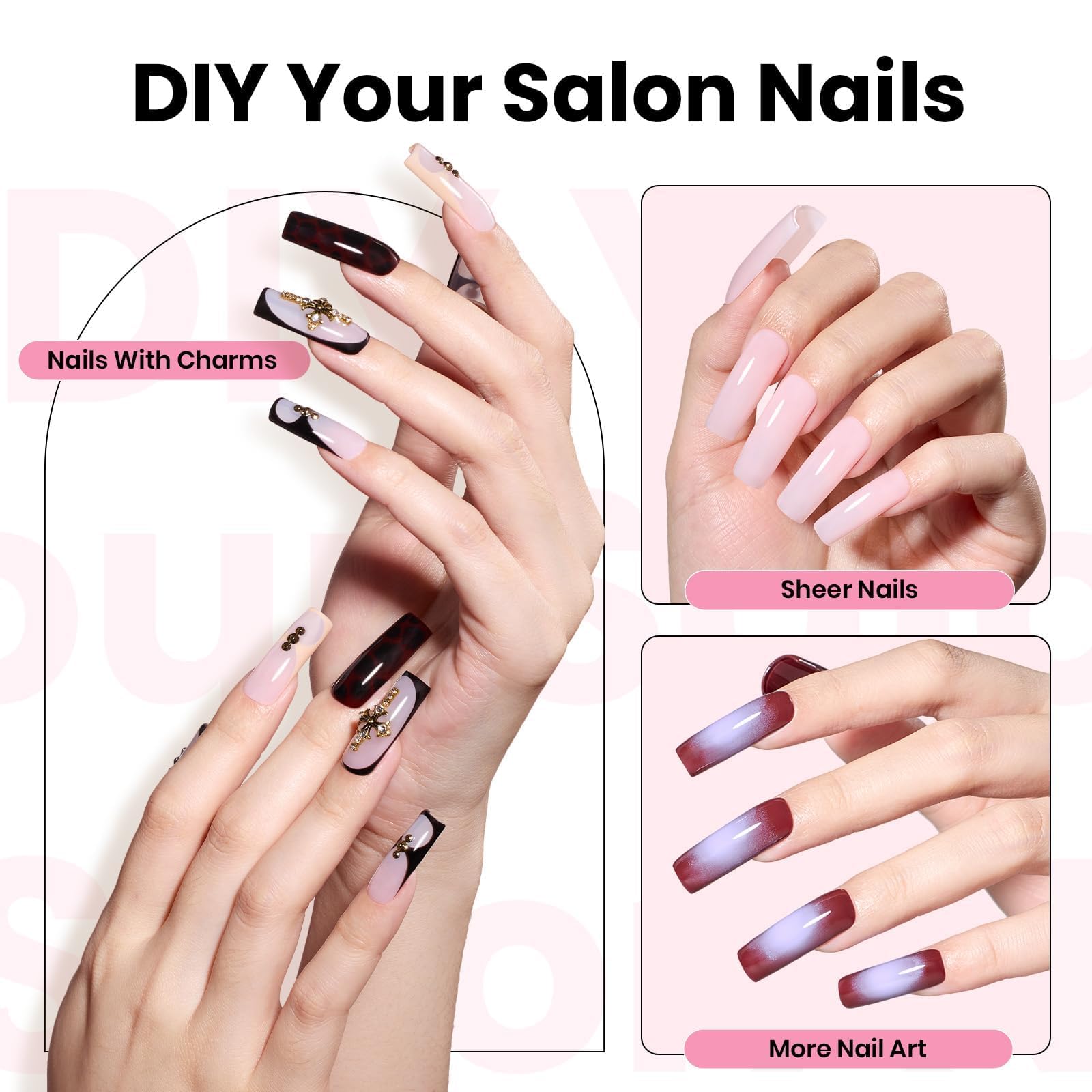 Beetles 16 sizes nail tip pack for precise finger fit and balanced results.
