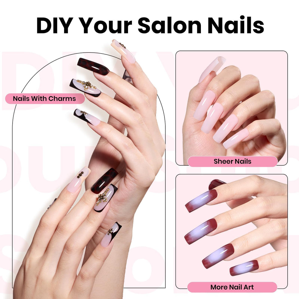 Beetles 16 sizes nail tip pack for precise finger fit and balanced results.