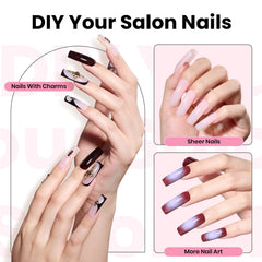 Beetles 16 sizes nail tip pack for precise finger fit and balanced results.