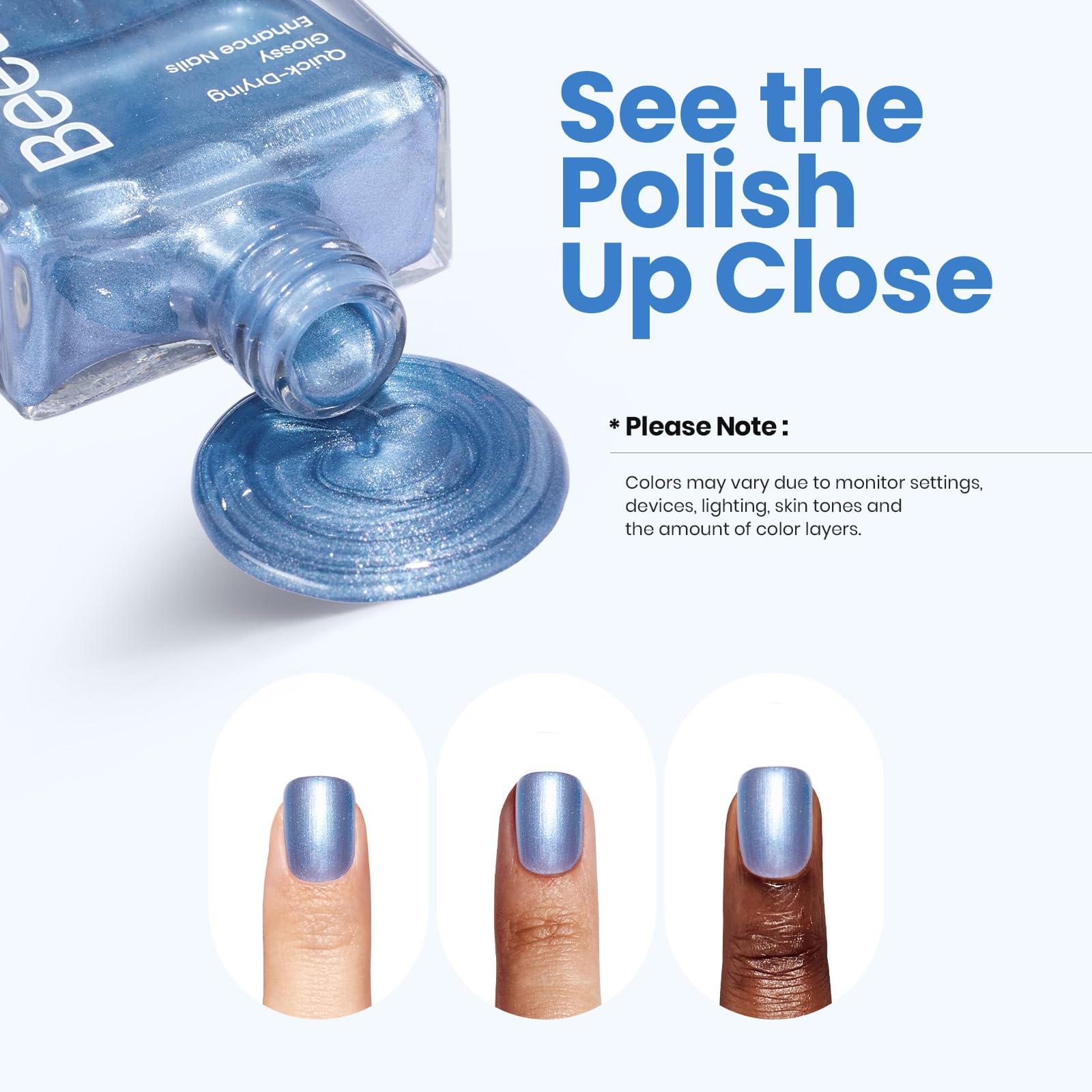Beetles Air-Dry Nail Polish requires no lamp and dries quickly.