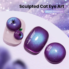 Beetles Mystic Amethyst ojo de gato magnético para uñas llamativas