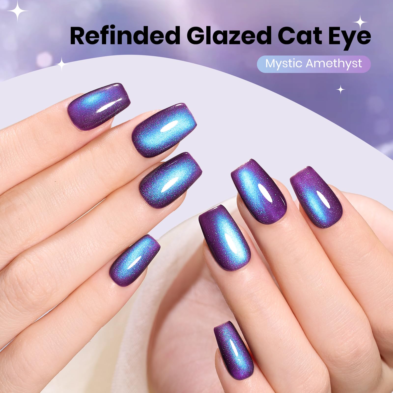 Beetles Mystic Amethyst cambio de tono según la luz para look dinámico
