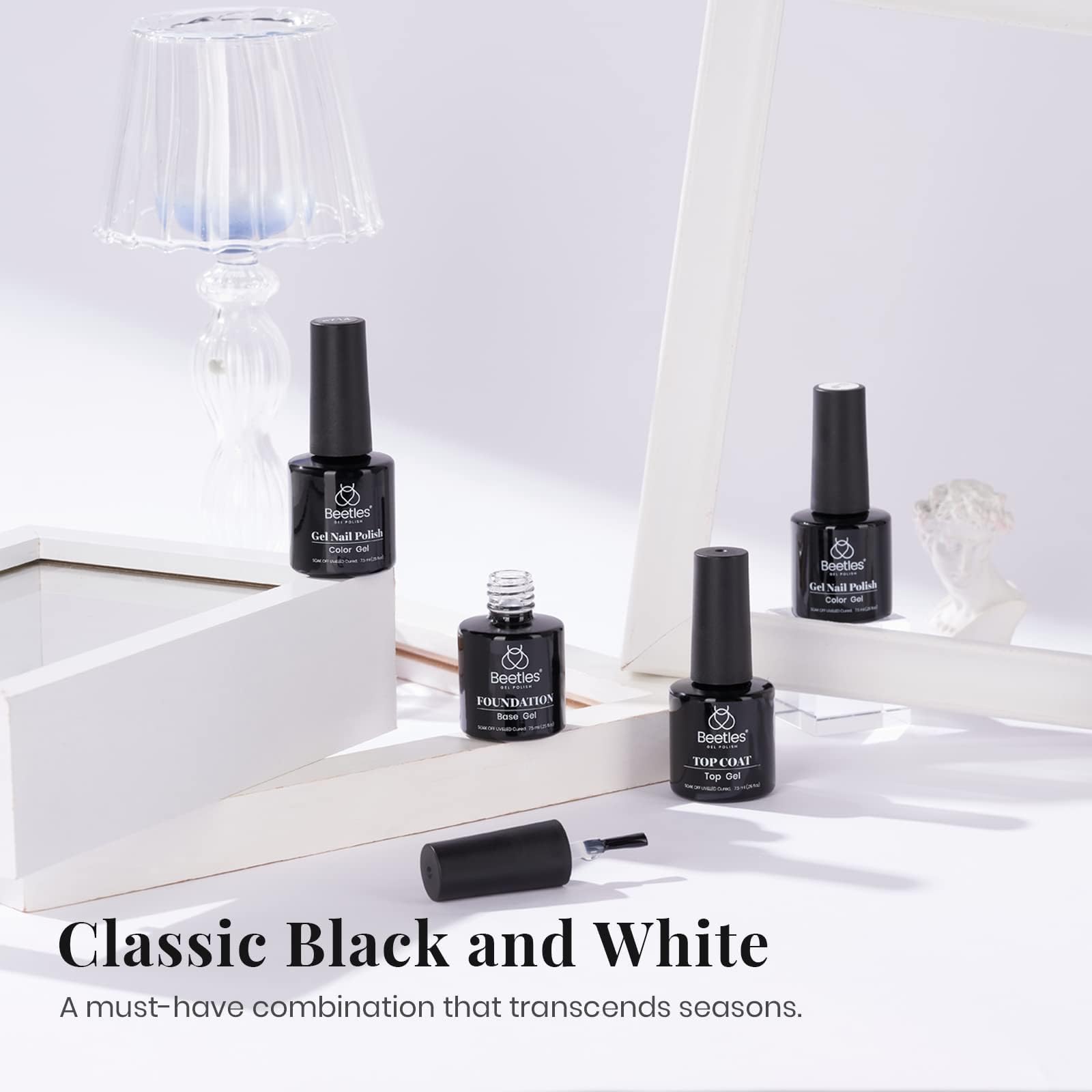 Beetles Base Coat bottle provides durable base for long-lasting nails.