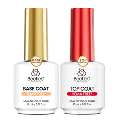Beetles base coat gel 15ml, base protector y adherencia duradera para uñas.