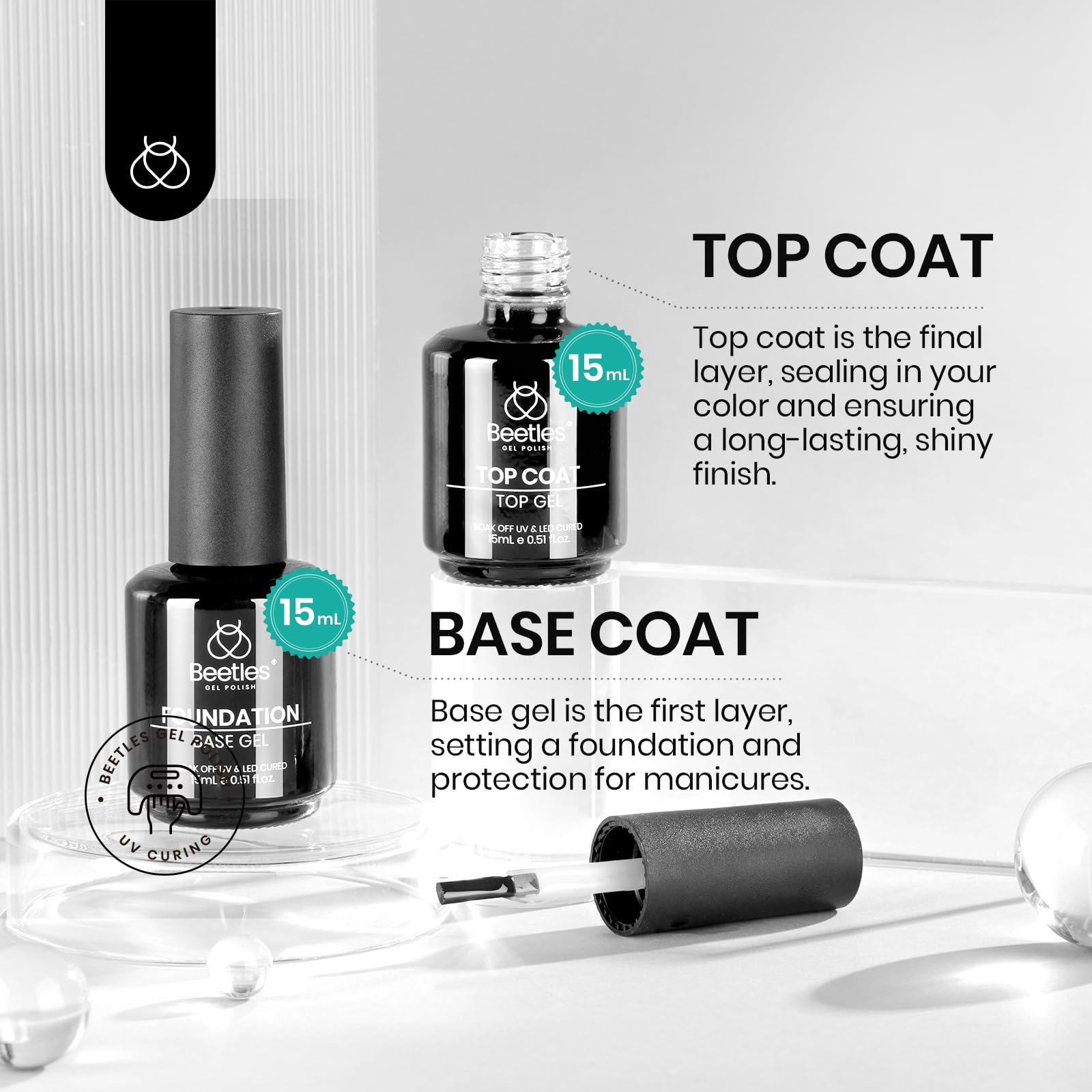 Beetles base gel 15 ml para base duradera